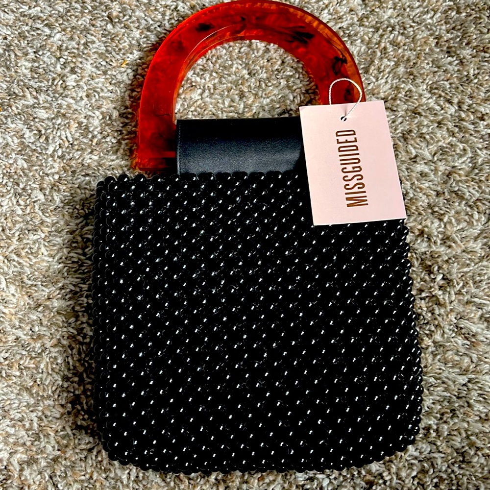 Missguided Beaded and Resin handbag